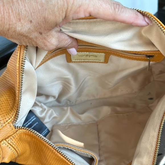 Anthropology urban genuine leather Crossbody shoulder handbag purse cresent - Picture 8 of 9